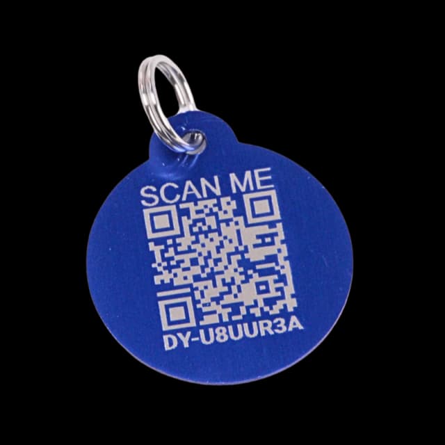 Original blue Driyu tag with silver ring